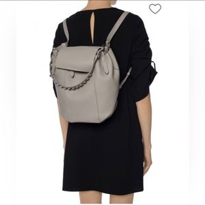 ALL SAINTS Taupe Gray Convertible Bag Backpack